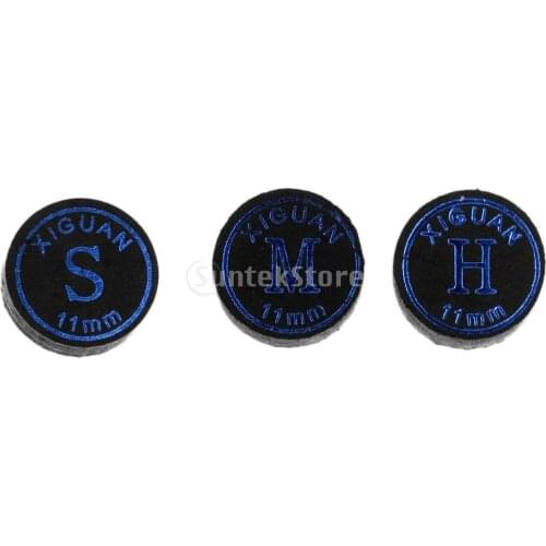 High Quality Pigskin Leather Billiard Pool Cue Tips Black 11mm Soft Artificial Pigskin Cue Tips