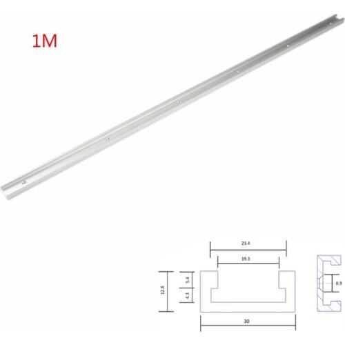 1M T-tracks Aluminium alloy Slot Miter Track Jig Fixture for Router Table Bandsaws Miter Track Stop Woodworking DIY Tool