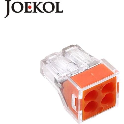 100pcs/lot) 773-104 Push wire wiring connector For Junction box 4 pin conductor terminal block