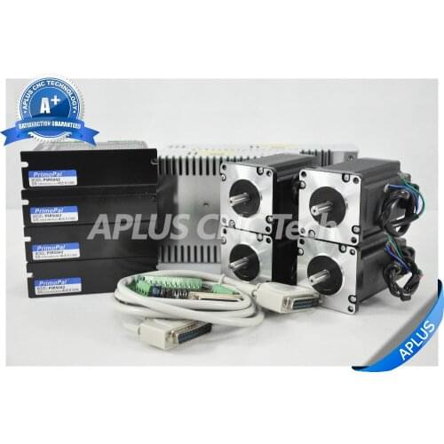 4-Axis NEMA 24 Stepper Motor 368oz-in 4.2A & Driver PSR5042 & 48V Power Supply Kit