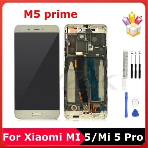 5.15" For Xiaomi Mi 5 LCD Display Digitizer Assembly Replacement Parts For Xiaomi Mi5 Mi 5 Pro Full Touch Screen With Frame Tool