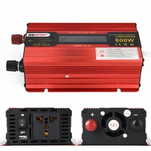 600W Car Inverter DC 12V/24V to AC 110V/220V Voltage Converter Short Circuit Protection Auto Adapter with LCD Display