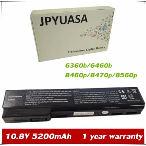 7XINbox 10.8V 5200mAh Battery For HP 6360t 6360b 6460b 6465b 6470bk 6475b 6560b 6565b 6570b 8460p 8460w 8470p 8470w 8560p 8570p