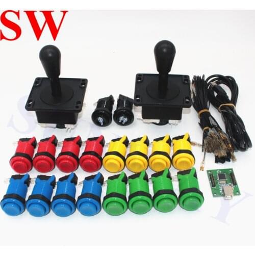 DIY arcade game cabinet kit 2 player PC game DIY kits Arcade USB Controller With 4/8way American Style joystick Push Button kits