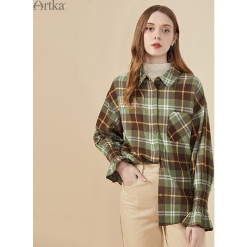 Женские рубашки с длинным рукавом Artka China At AliExpress