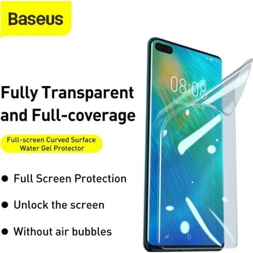 Baseus 0.15mm 2Pcs Full-screen Curved Surface Water Gel Protector Film For Huawei P40/P40 Pro/Mate 30 Pro Screen Protector Film