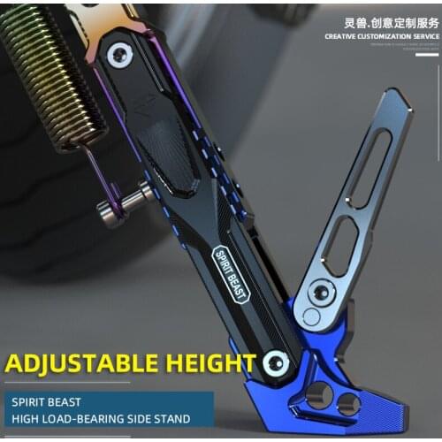 Motorcycle Support Side Frame Adjustable High Side Support Modified Scooter Side Stand MOTO Personality Creative Products