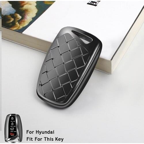 TPU Car Key Case For Hyundai Santa Fe Grand ix45 Centennial Genesis Remote Control Shell Cover Keychain Bag