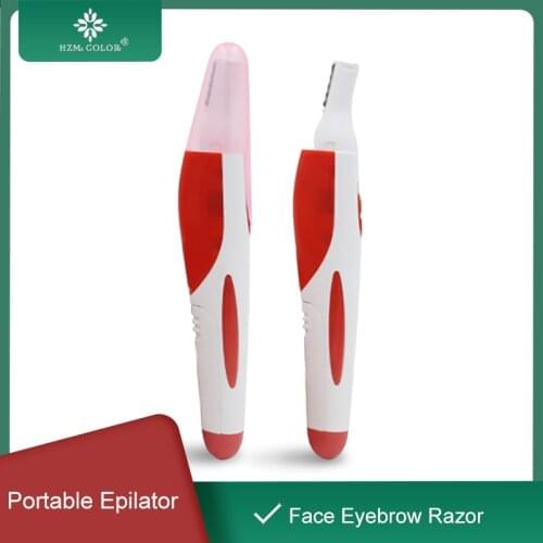 HZM COLOR Electric Face Eyebrow Razor Hair Trimmer Portable Women Body Shaver Face Epilator Facial Dermaplaning Beauty Woman