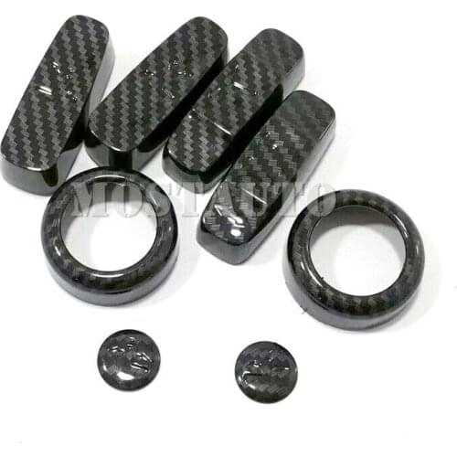 For Land Rover Range Rover Evoque L551 2019-2021 ABS Carbon Fiber Seat Adjustment Button Cover Trim 8pcs Car Decor Car Trim