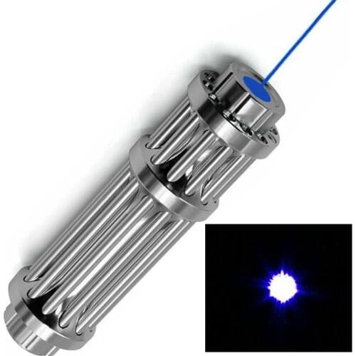 ＜1MW 450nm Blue Laser Pointer Pen Militar Burning Beam Light Camping Outdoor