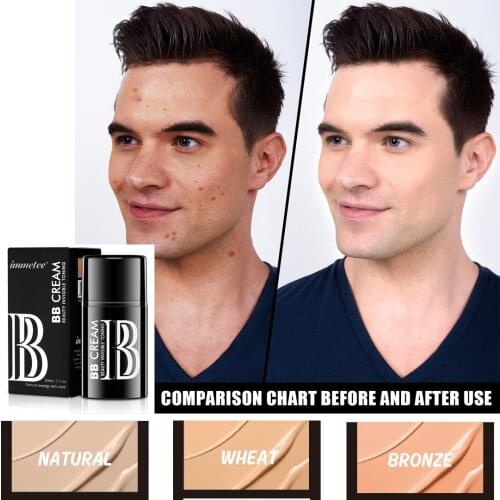 Mens Concealer Mens BB Cream Revitalising Nourishing Cream Lazy Whitening Foundation Face Tone Face Whitening Natural