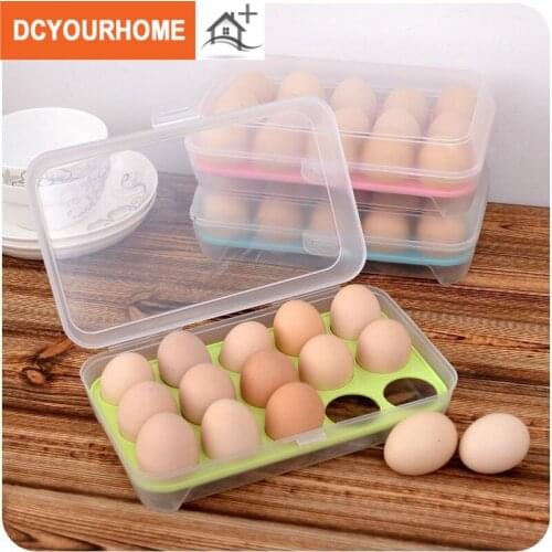 15 eggs collision wipe boxes Receive refrigerator crisper Portable egg holder
