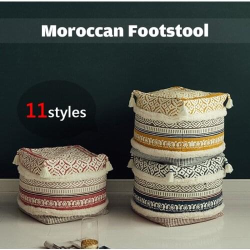 Moroccan Sitting Room Bedroom Futon Mat Floor Bay Window Tatami Fabric Stool Nordic Removable Washable Bohemian Futon Cushion