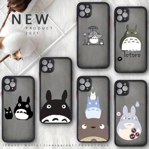 My neighbor totoro Phone Case Matte Transparent for iphone 11 12 pro mini XS XR X max 7 8 plus TPU Mobile bags coque shell funda