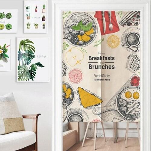 Cartoon Door Curtain Bedroom Kitchen Curtains Durable Washable Door Curtains Home Entrance Decoration Curtain Simple Fashion