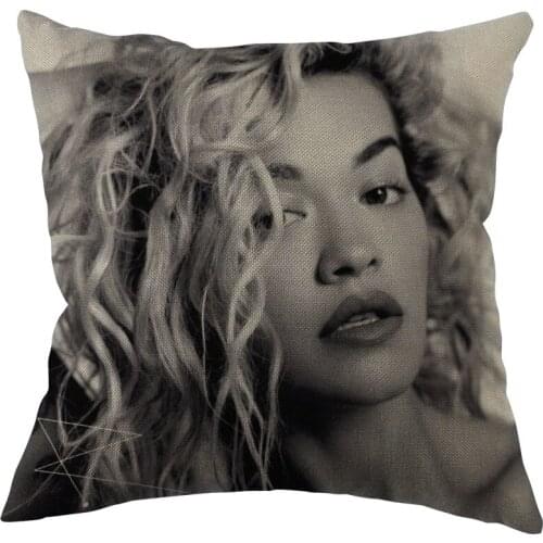 Actor Rita Ora Cushion Pillow Tent,Office,Home Cotton Linen Zippered Pillowcase Family Home Accessories Customizable One Side