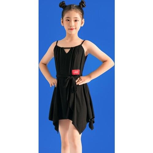Latin Dance Clothes Girls Practice Costumes Latin Stage Performance Dress Kids Rumba Tango Samba Dance Training Clothing VO1302