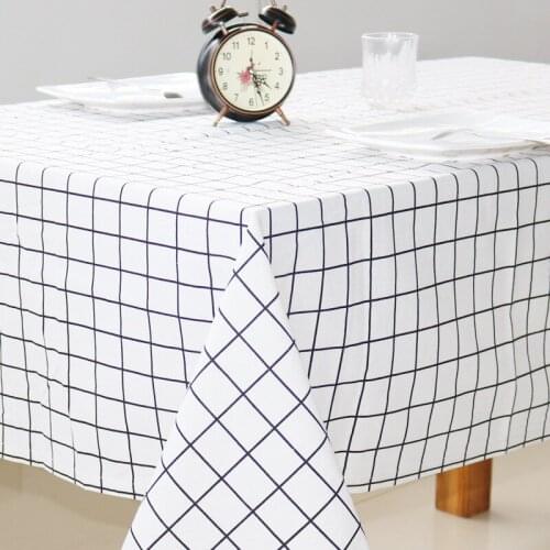 Nordic cotton and linen tablecloth black and white stle simple modern Japanese stle continental table cloth elegant tablewere ok