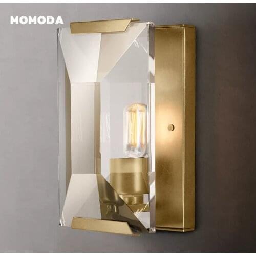 Modern Smoke Crystal Wall Lamp LED Nordic Minimalist Indoor Decorative Wall Sconce Light for Bedroom Toilet Living Room