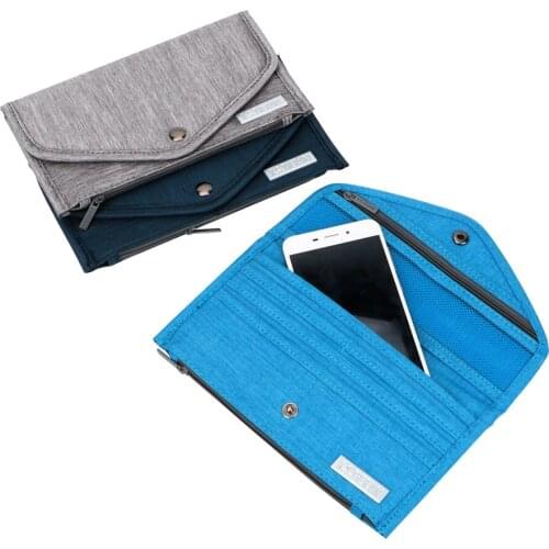 Storage Bags Card Holder Home Organization Multifunction Passport Clip Coin Bag Polyester Wallet