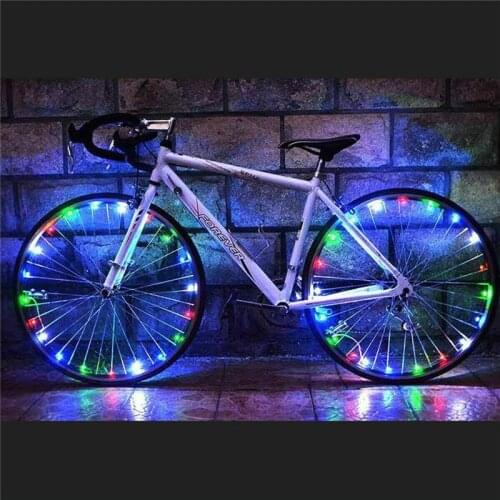 LED Bike Wheel Spoke Light Cycling Rim Lights Mountain Road Bike Bicycle Lights Strip Lamps Waterproof Bike Wheel Strip Lamp