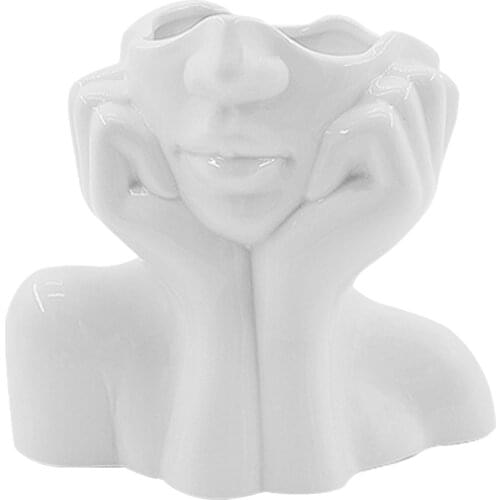 Girl Head Face Vase Flower Vase Chic Head Shaped Vase Planter Nordic Boho Small Minimalist Living Room Decor