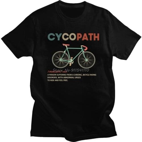 Vintage Tshirt Men Cycopath Funny Cycling For Cyclists And Bikers T-Shirt Streetwear MTB Tees Shirt Short Sleeved Cotton T Shirt