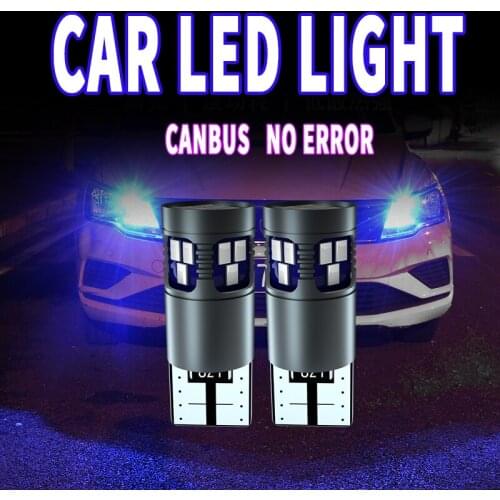 WTS 300pcs car Wedge Bulb W5W T10 Led License Plate Light Canbus high bright Interior lamp 194 168 Auto signal light no error