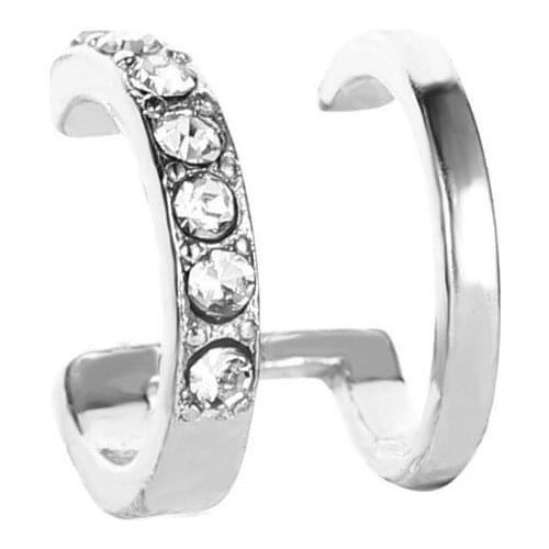 Punk Rock Geometric Ear Cuff for Women Vintage Silver Color Unisex Cuff Clip Earrings Without Piercing Statement