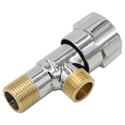 Brass 1/2 Male thread 2-way tap water tap Hose Pipe T-type Connector Bathroom and kitchen accessories 1pcs