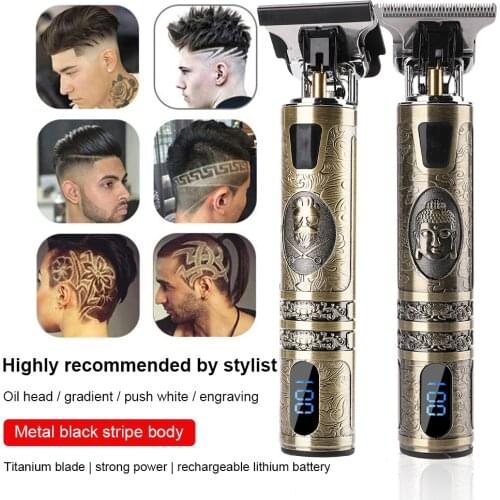 2021 Men Hair Cutting Machine Barber Professional Cordless Hair Trimmer 0mm Razor Body Beard Shaving USB Hair Clipper Shaver Set