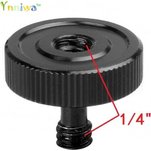 50pcs/lot Black 1/4 Male to 1/4 Female Screw Adapter For Camera Tripod L Type Bracket Stand Holder Hot Sale Best Promotion