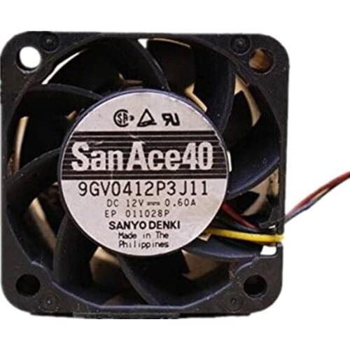 9GV0412P3J11 12V 0.6A Big Airflow 14700RMP 40mm x 28mm 4cm 4wire PWM Inverter Cooling Fan