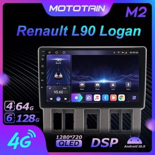 Mototain Autoradio automotive Radio 2 Din for Renault L90 Logan Android 10.0 Multimedia 4G LTE 6G Ram 128G Rom 1280*720