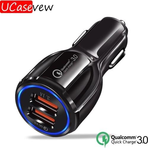 Quick Charge 3.1A 3.0 Dual USB Car Charger For Samsung Xiaomi Huawei QC3.0 QC Auto Tablet PC Fast Charging Adapter Mobile Phone