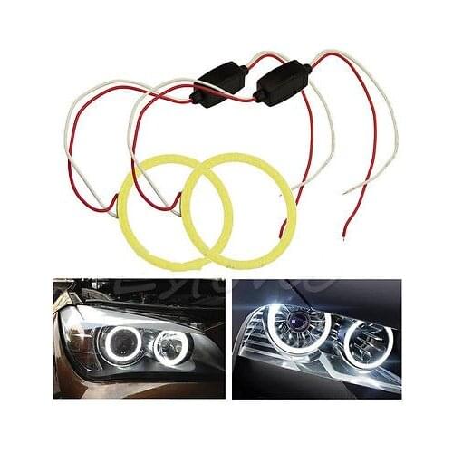 COB 80mm LED Car Angel Eye Halo Ring Bulbs Decoration Light Rings White diy electronics