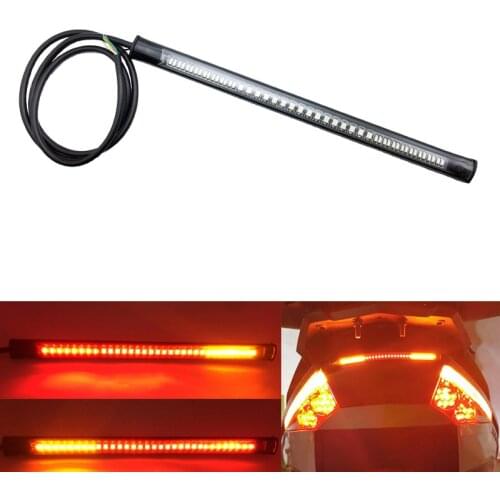 Flexible 48 LED Motorcycle Light Bar Strip Tail Turn Signal Tail Rear Brake Stop Bulb Lamp Brake Light