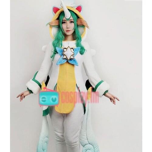 Game lol Cos Soraka Cute Pajama costume Pajama guardian pajamas Party cosplay Costume F