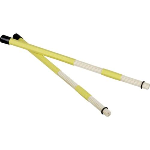Exquisite 2Pcs Wooden Drum Rod Brushes for Cajon Jazz Drum Accessory Yellow