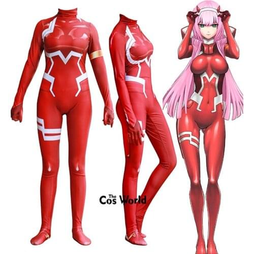 DARLING in the FRANXX CODE:002 ZERO TWO Jumpsuits Suits Uniform Outfit Anime Cosplay Costumes