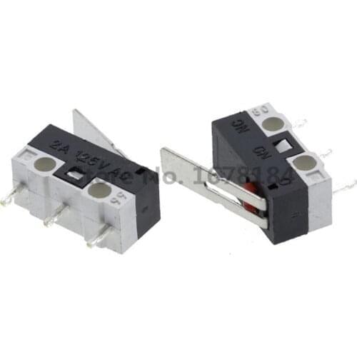 50PCS Limit Switch With Handle Mouse Switch 3-Pin 1A 2A125V AC rectangular Switch Miniature Micro Switch Push Button