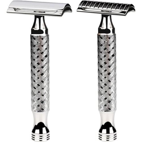 Mens Professional Shaving CNC 316L Stainless Steel Mens Manual Classic Double Edge Safety Razor