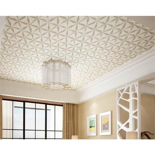 Beibehang Modern 3D geometric pattern waterproof PVC mural wallpaper barber shop KTV imitation soft package wallpaper volume