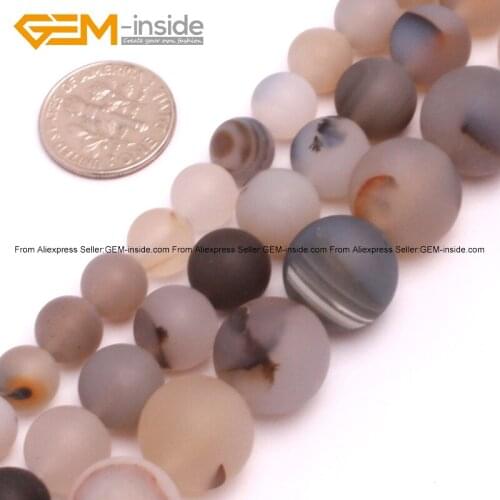 Natural Round Frost Matte Botswana Agates Beads For Jewelry Making 8-14mm 15inches DIY FreeShipping Wholesale Gem-inside