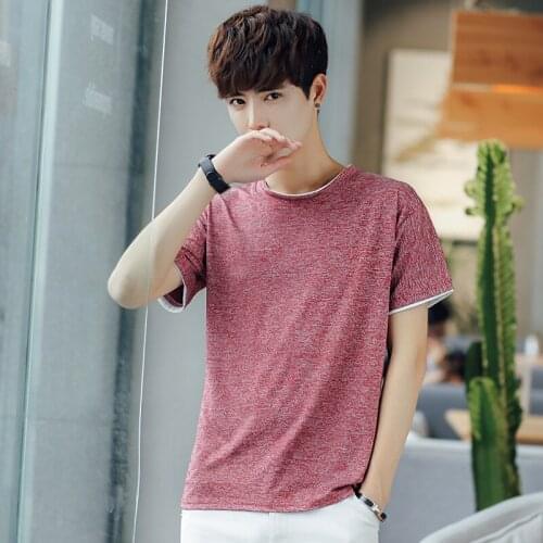 MRMT 2021 brand new short-sleeved T-shirt mens round neck solid color casual T shirt mens wear Tshirt half-sleeved T-shirt