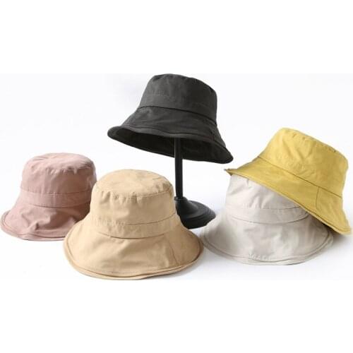 Big Brim Bucket Hat Fisherman Hats Men Women Outer Summer Street Hip Hop Dancer Cotton Panama City Cap Sun Beach Bucket hat