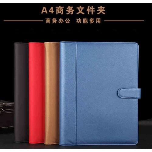 A4 PU Leather Folder A4 Paper Holder Office File Folders Leather-Folder-For-Papers Documents Bag file Organizer Carpeta 1163
