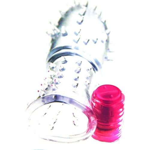 Dotted condom vibrator clitoris Massager penis extender Vibrating sleeve lasting cock ring delay ejaculation Sex Toys For man