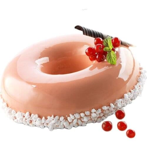 Donut Mould 3D Art Silicone Mold Mousse Chocolate Moule Baking Moule Round Donut Shaped Baking Supplies DIY Kitchen Bakeware